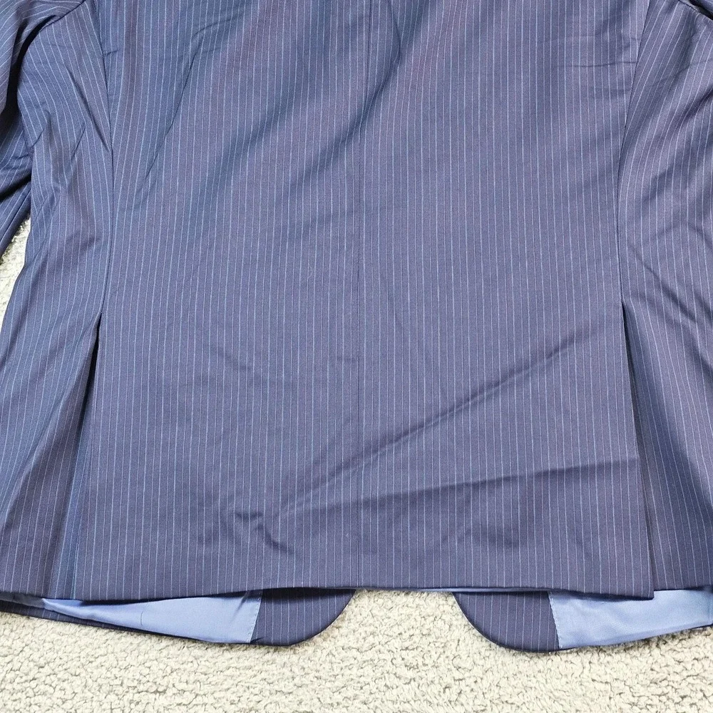 Hart Schaffner Marx Suit Jacket Mens 50L Blue Pinstripe Wool Chicago Fit